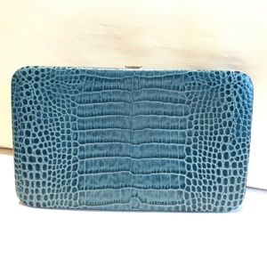 Banana Republic Alligator Croc Wallet Clutch Purse